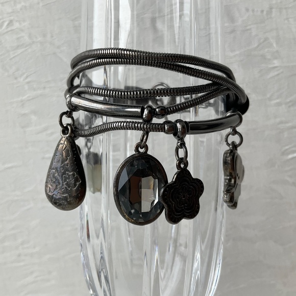 Multi Strand Charm Bracelet Featuring Elephant Charm - Picture 4 of 8